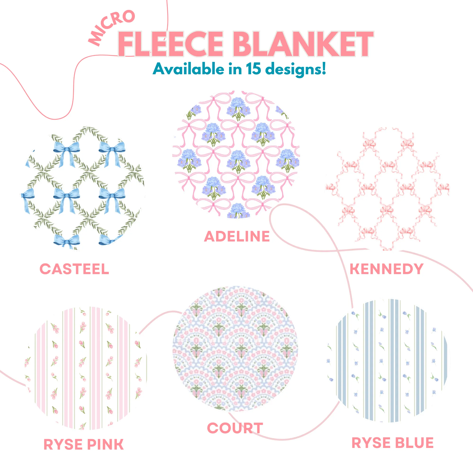 ADELINE | Ultra-Soft Micro Fleece Blanket | Durable & Lightweight with Vibrant No-Fade Print