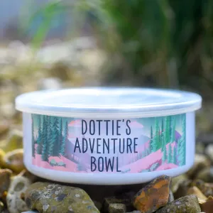 Adventure Awaits - Personalised Enamel Pet Bowl