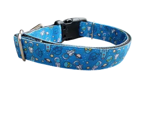 Aliens in Space Nylon Dog Collar