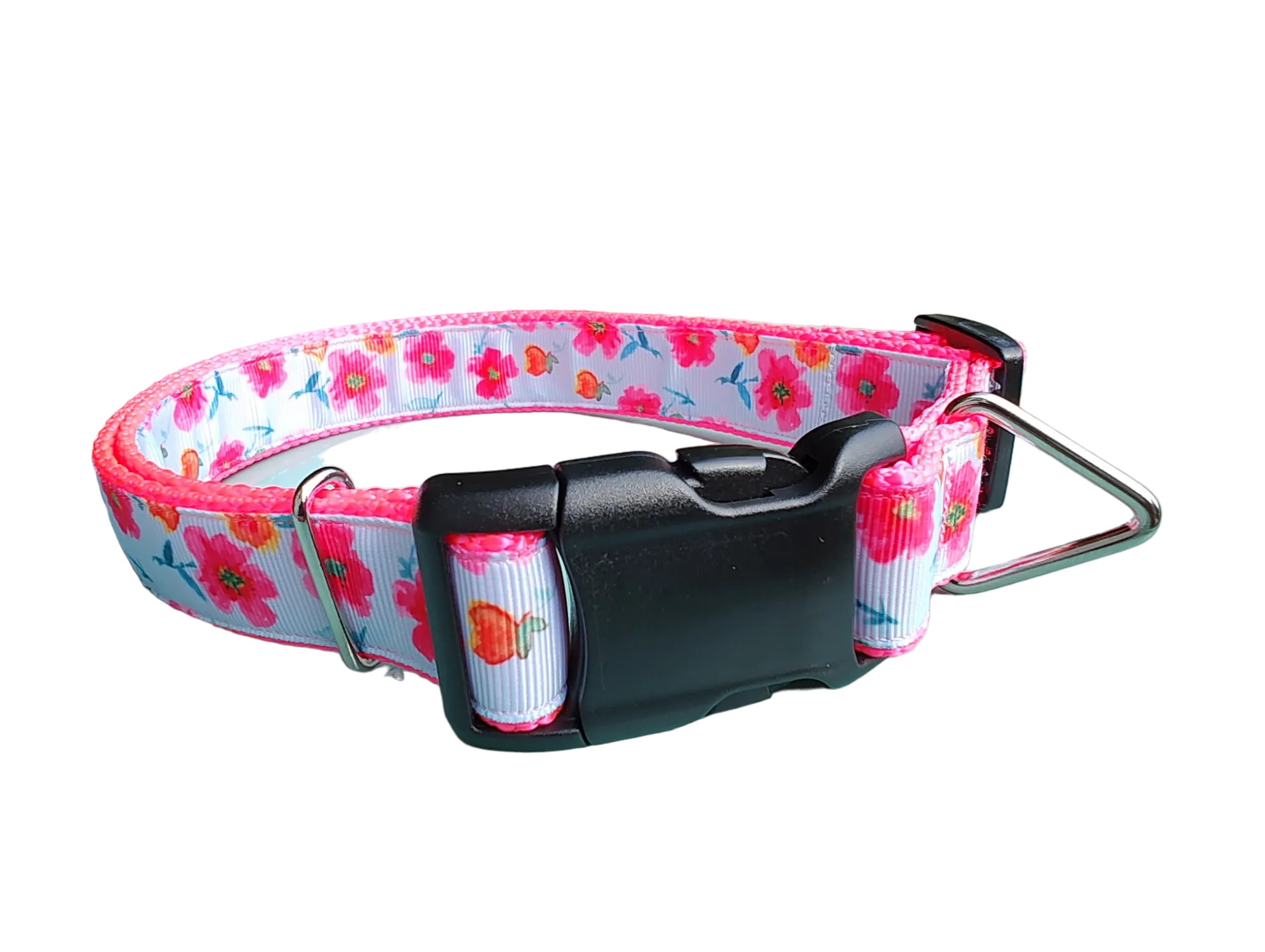 Bright Flowers Nylon Dog Collar