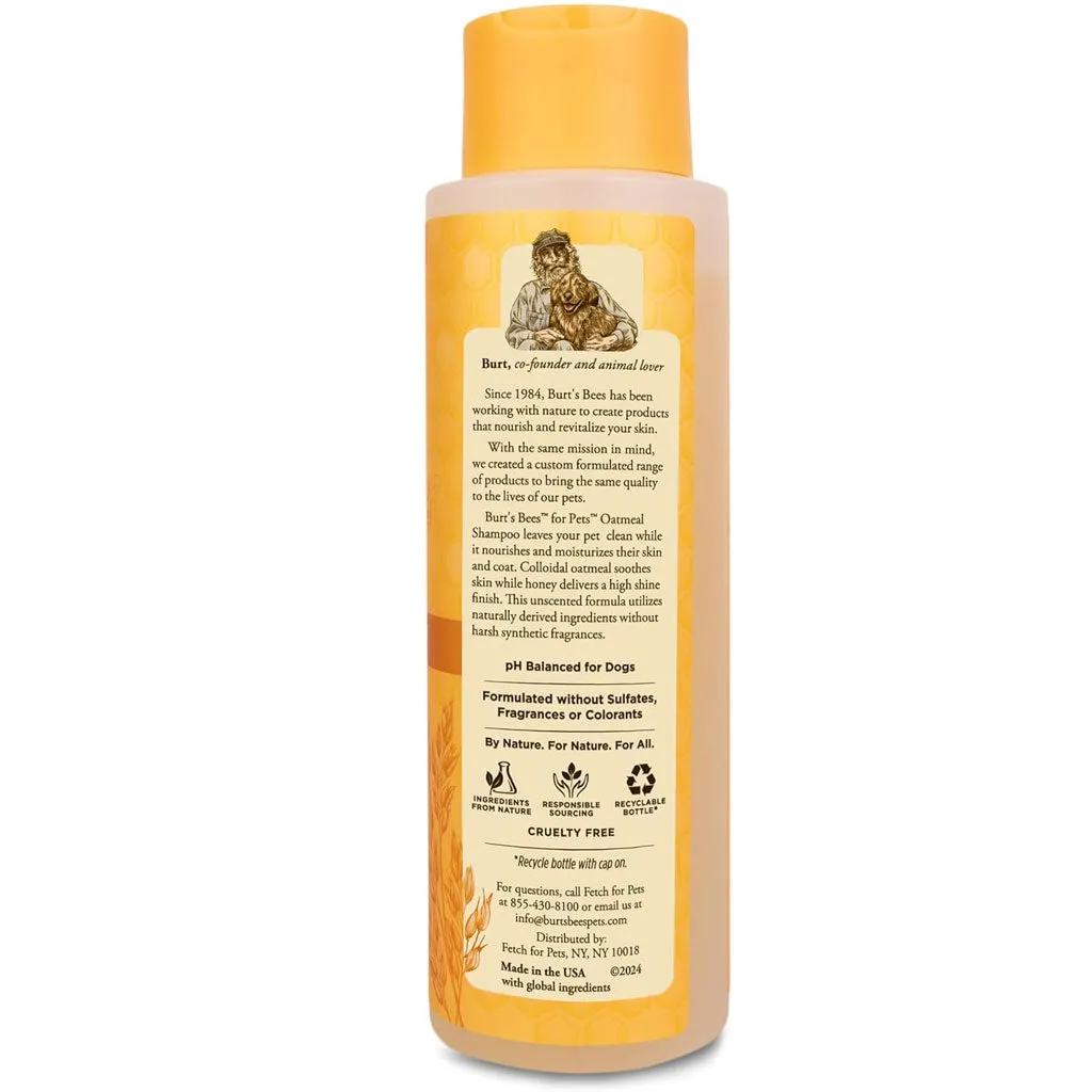 Burt's Bees Oatmeal Shampoo with Colloidal Oat Flour & Honey for Dogs, 16-oz