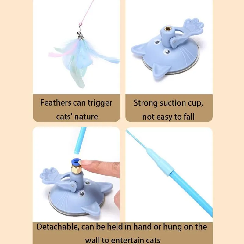 Cat Teaser Stick with Feather – Fun & Engaging Toy for Cats