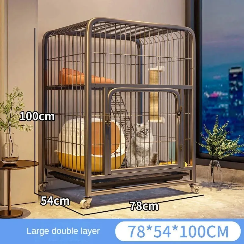 Extra Large Luxury Cat Villa | Multi-Storey Pet Cage for Cats and Small Dogs | Indoor Free Space Cat Carrier Nest