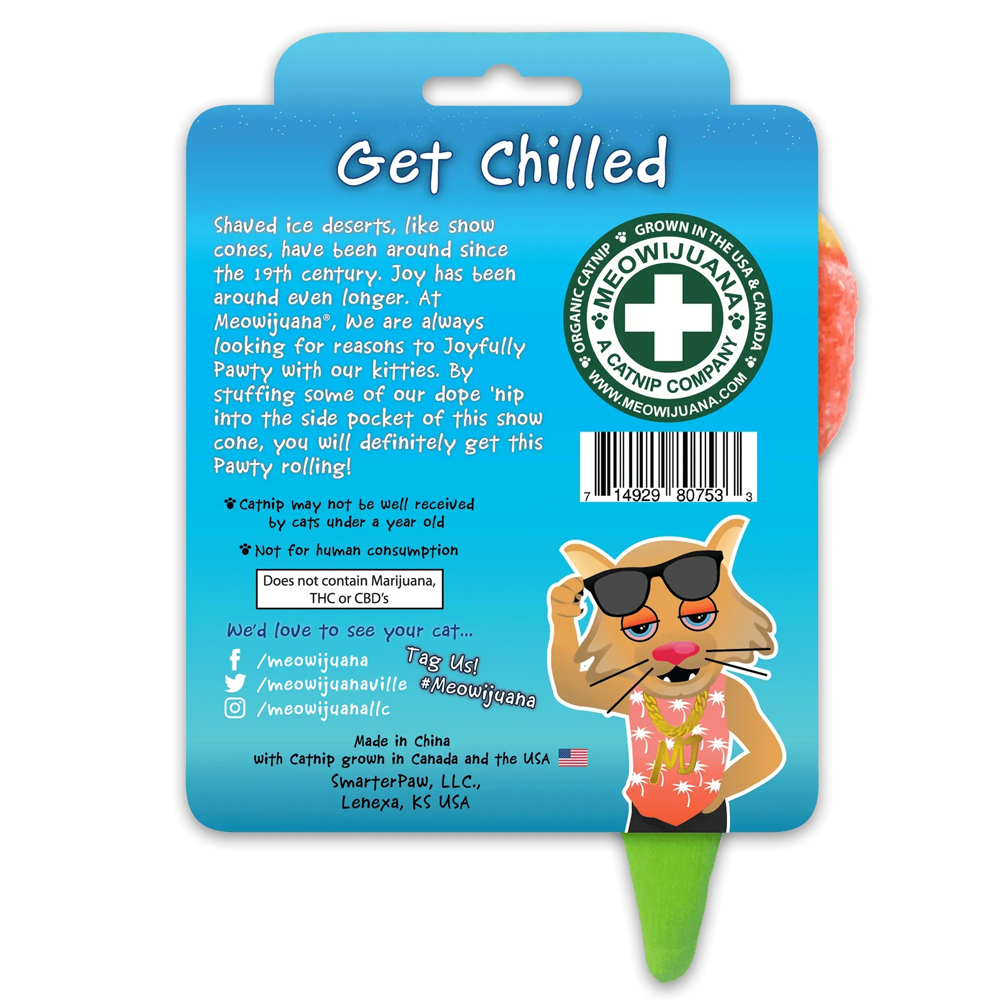 Get Chilled Snow Cone Refillable Cat Toy