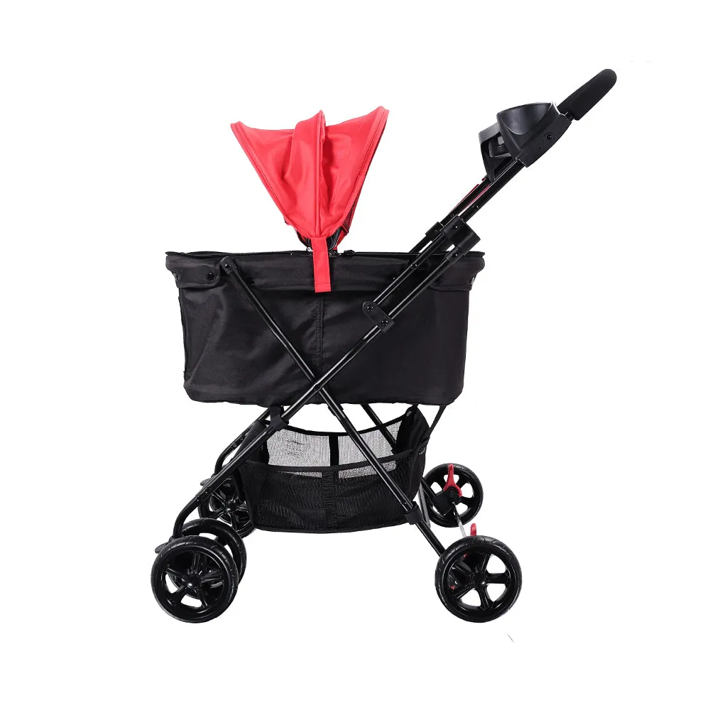 Ibiyaya Easy Strolling Pet Buggy for Cats & Dogs up to 20kg - Rouge Red