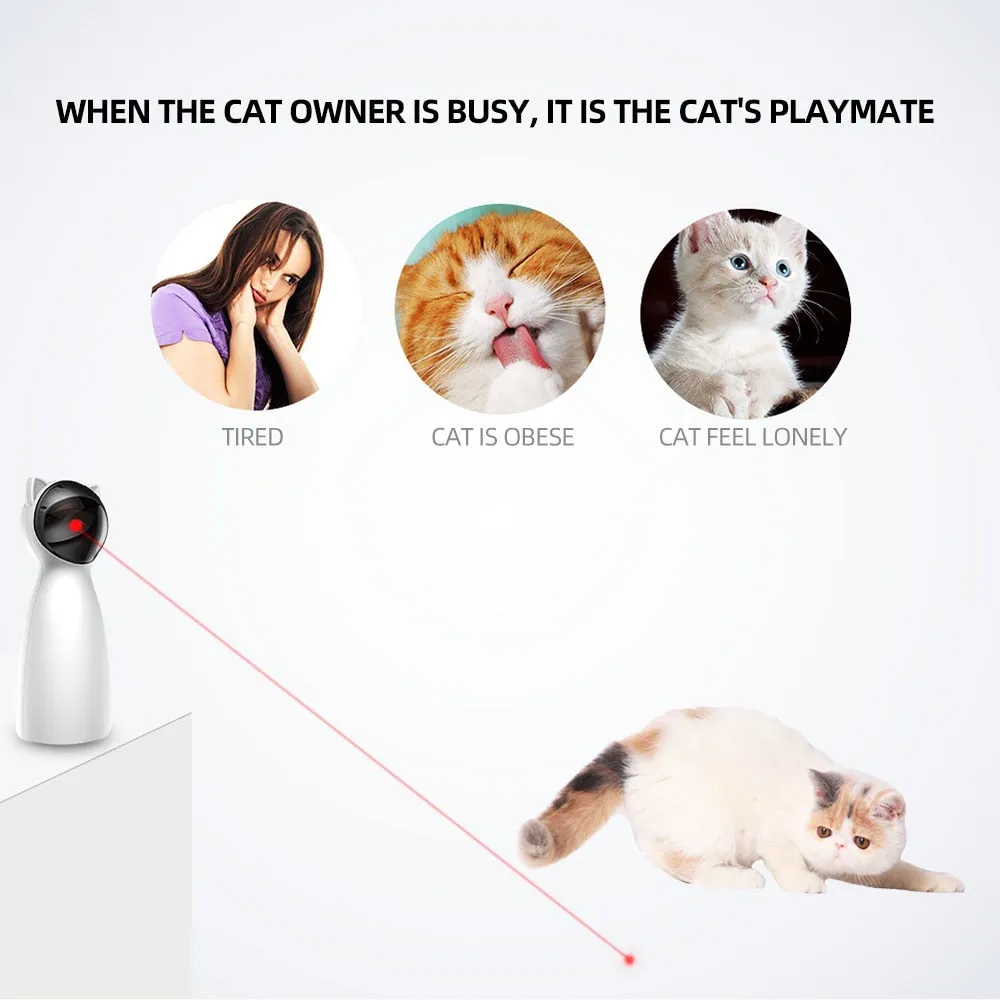 Interactive LED Laser Cat Toy - Auto Rotating Cat Exerciser