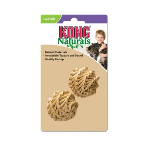 KONG Cat Catnip Toy - Naturals Straw Ball 2-pk (1 Size)