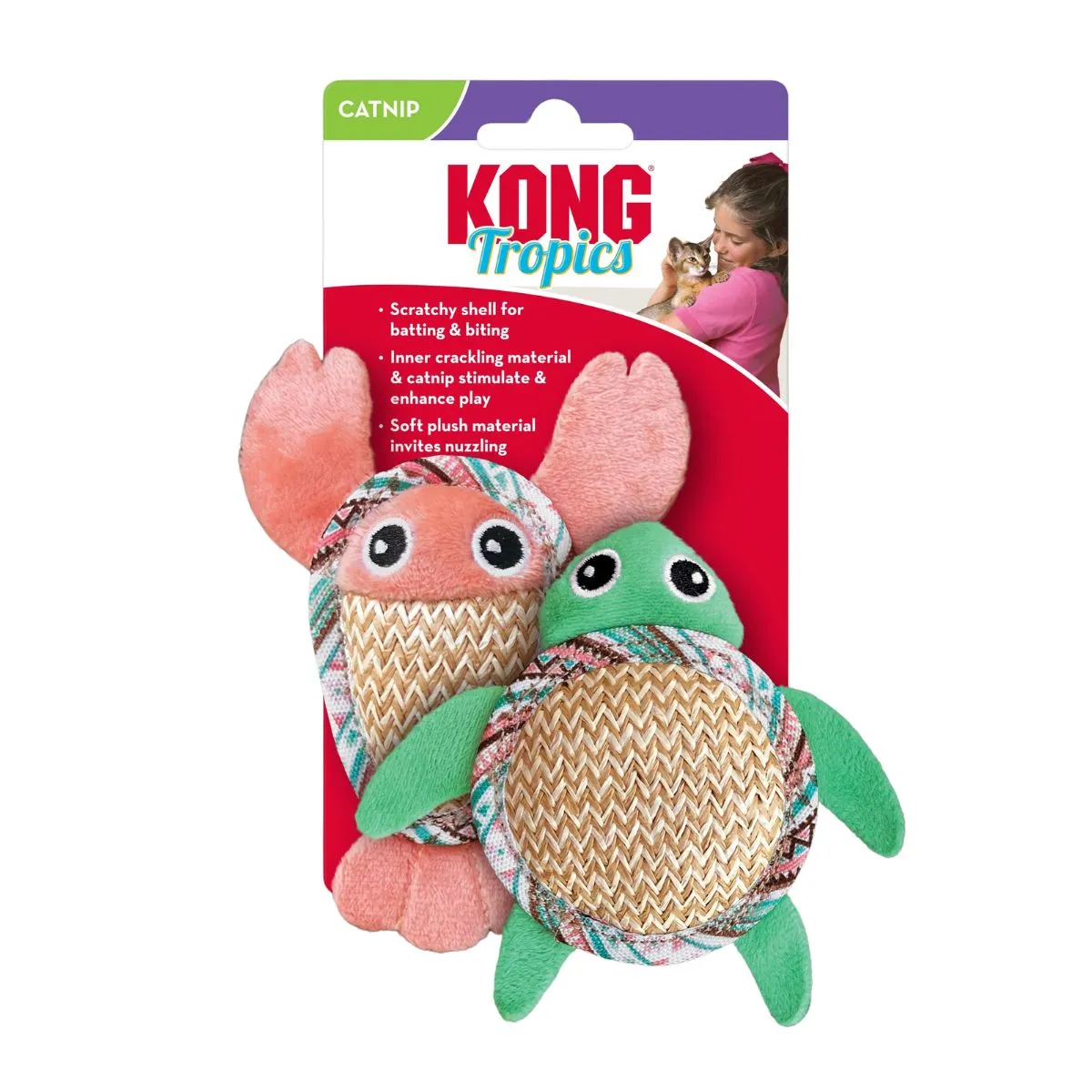 Kong Tropics Pals Cat Toys 2-PK