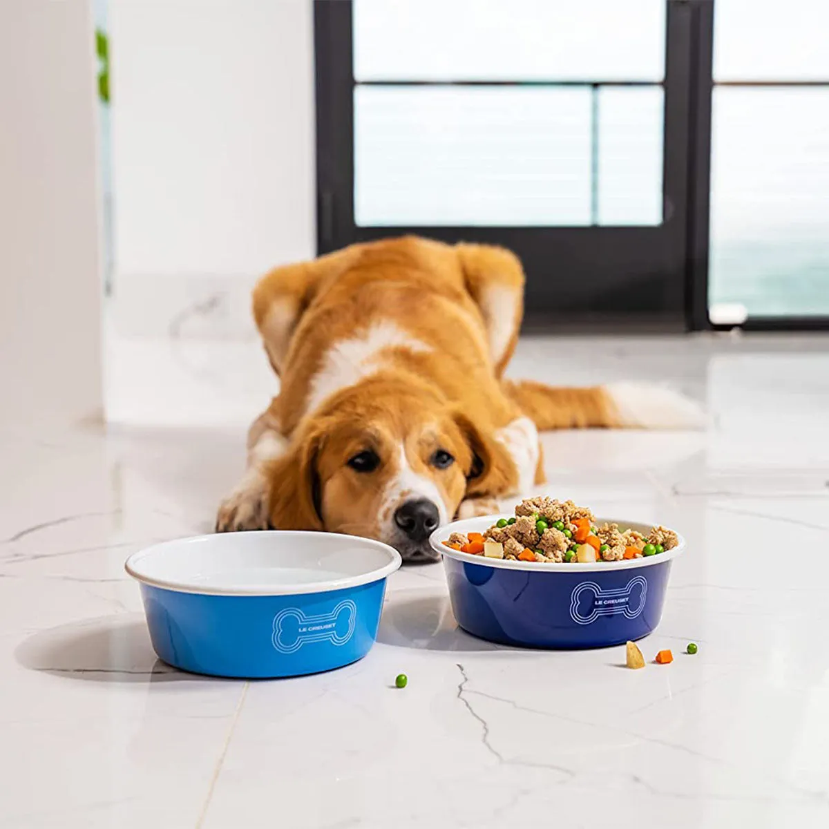 Le Creuset 4 cup Medium Dog Bowl - Orange