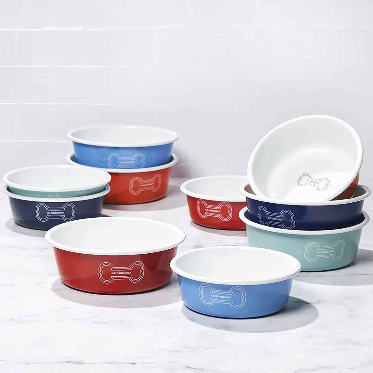 Le Creuset 4 cup Medium Dog Bowl - Orange
