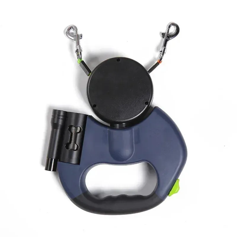 LED Dog Leash - Retractable with Bag Holder