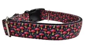 Little Mushrooms Nylon Dog Collar