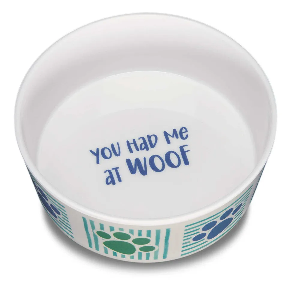 Loving Pets Dolce Moderno Bowl "You Had Me at Woof" (Large)