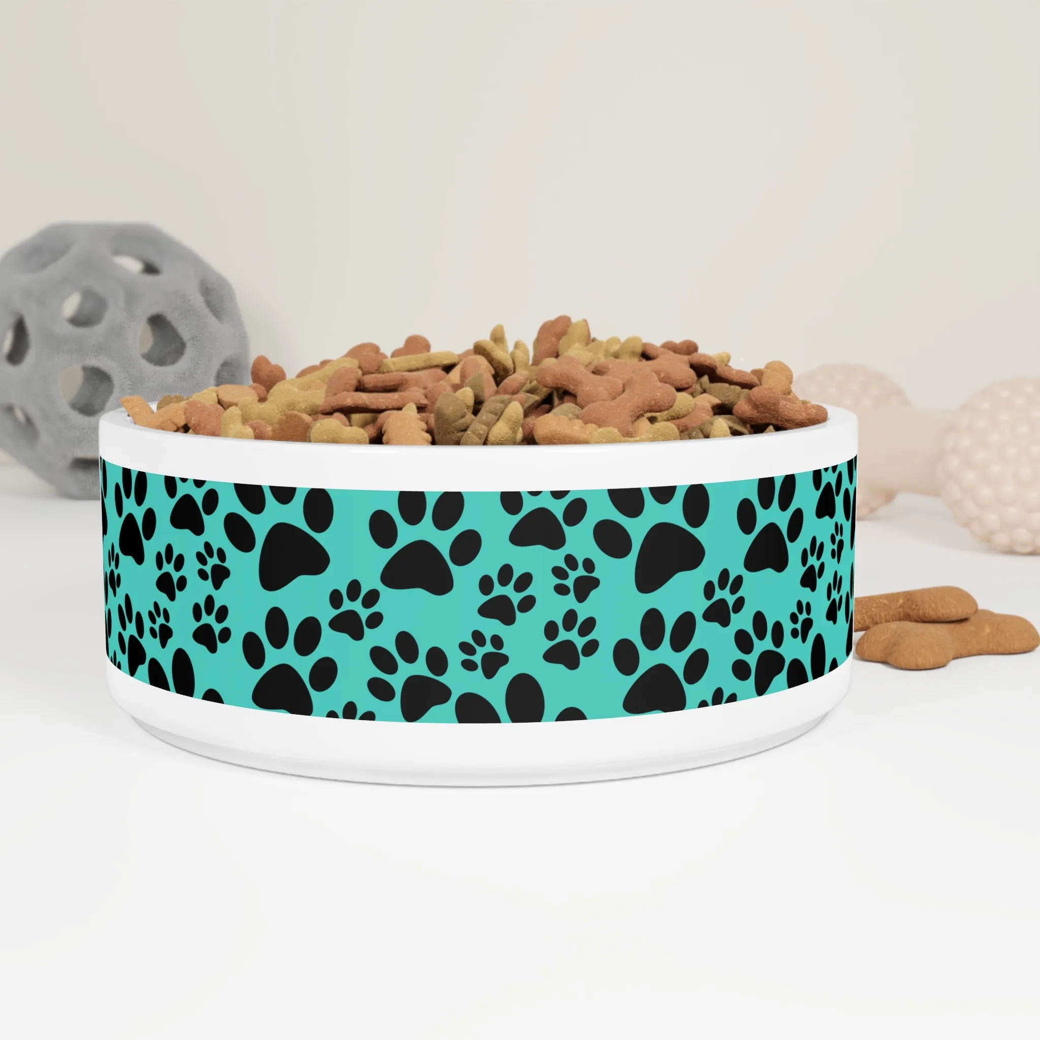 Paw Print Pet Bowl - Cute & Durable Dog Dish for Pet Lovers