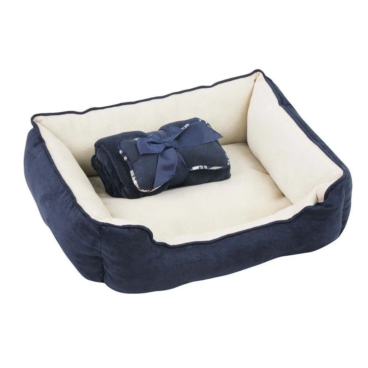 Pawise Pet Bed w/Blanket & Bone Red/Blue/Coffee 56x43x18cm