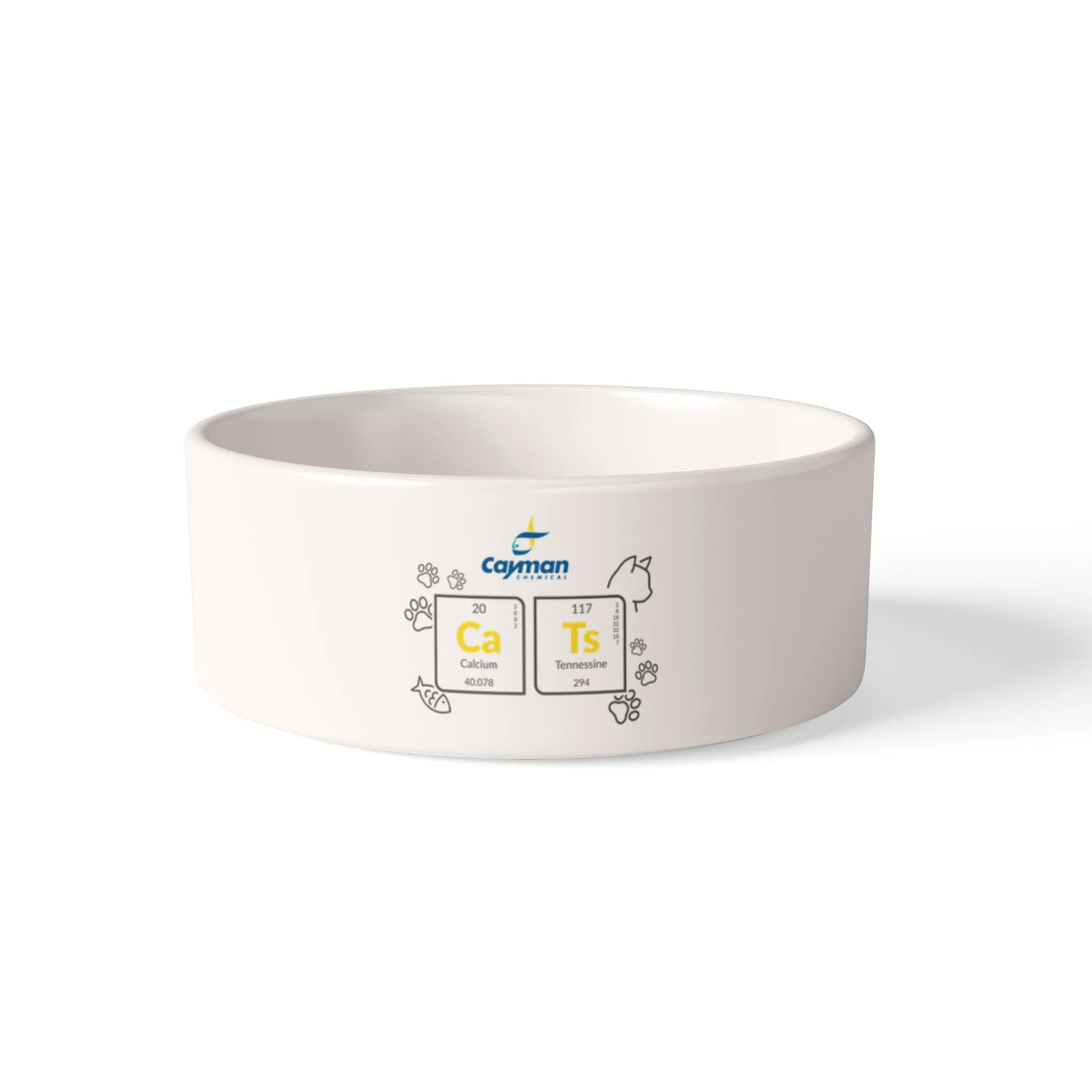 Pet Bowl - Cayman Chemical cats yellow