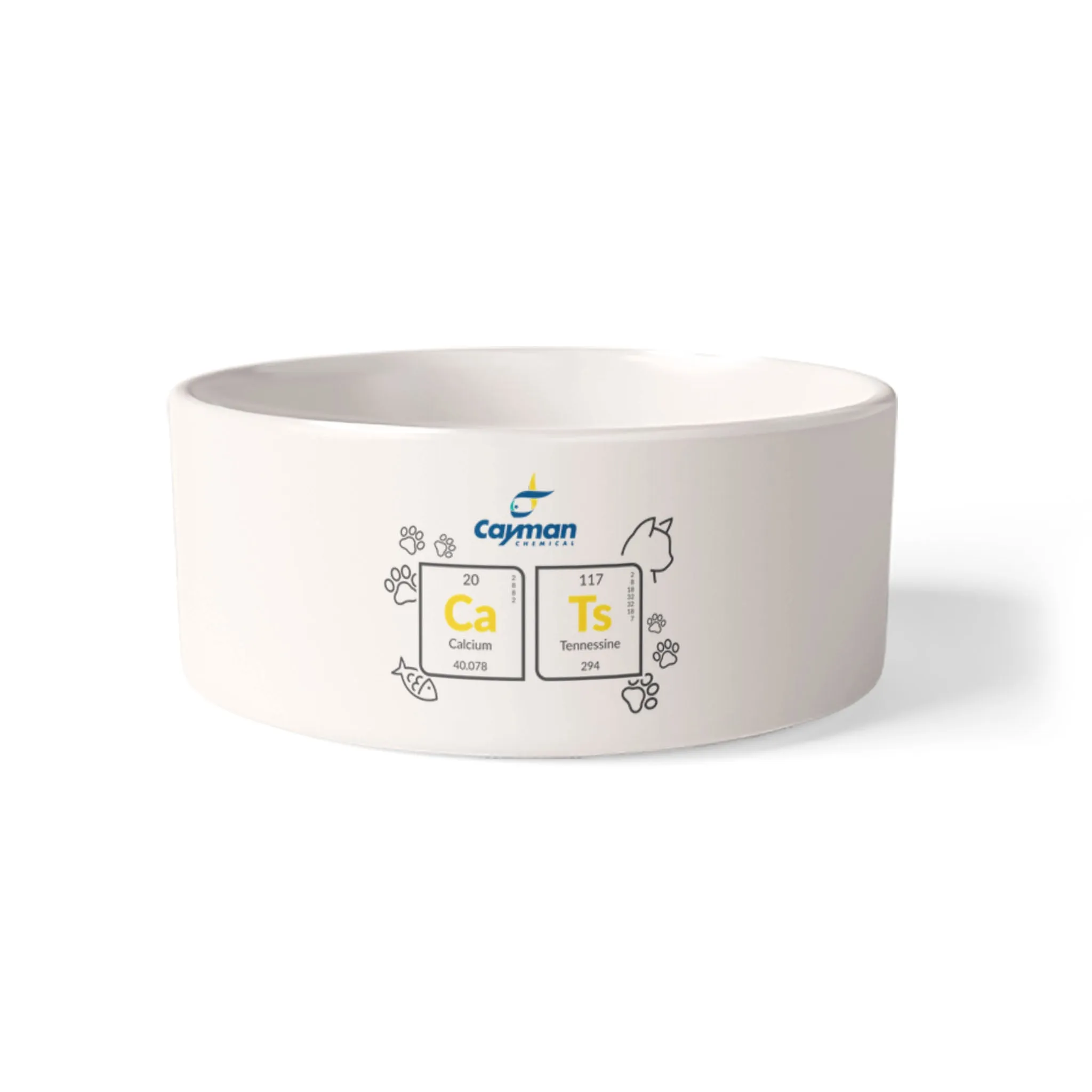 Pet Bowl - Cayman Chemical cats yellow