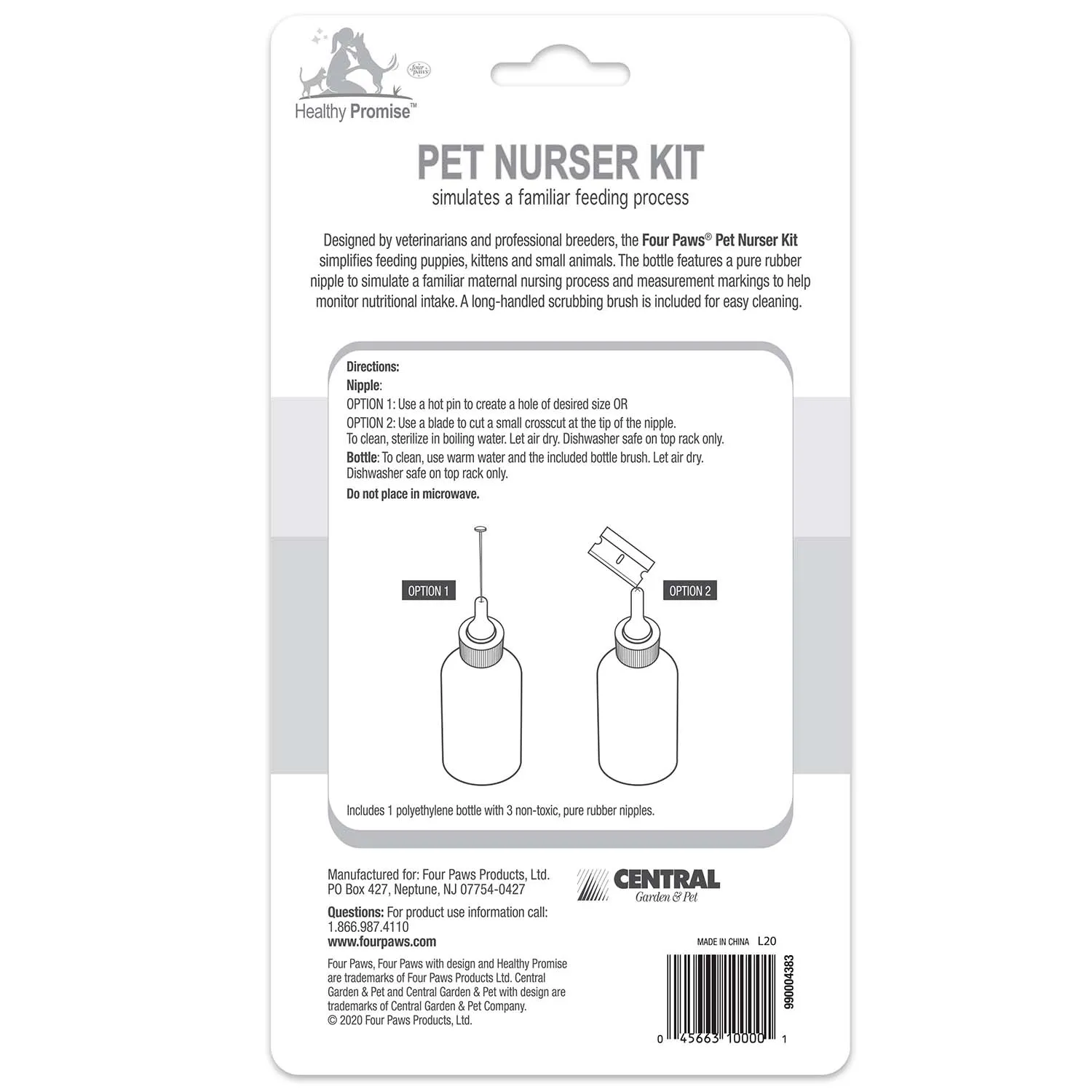 Pet Nursing Kit, Bottle and Brush, 2 oz