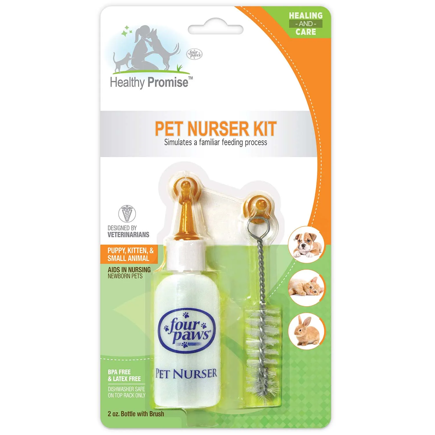 Pet Nursing Kit, Bottle and Brush, 2 oz