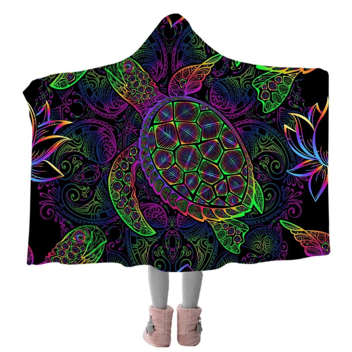 Sea Turtle Mysteries Cosy Hooded Blanket