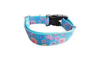 Seashells Nylon Dog Collar
