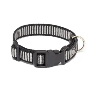 Seawoof Sturdy Dog Collar Silver/Black