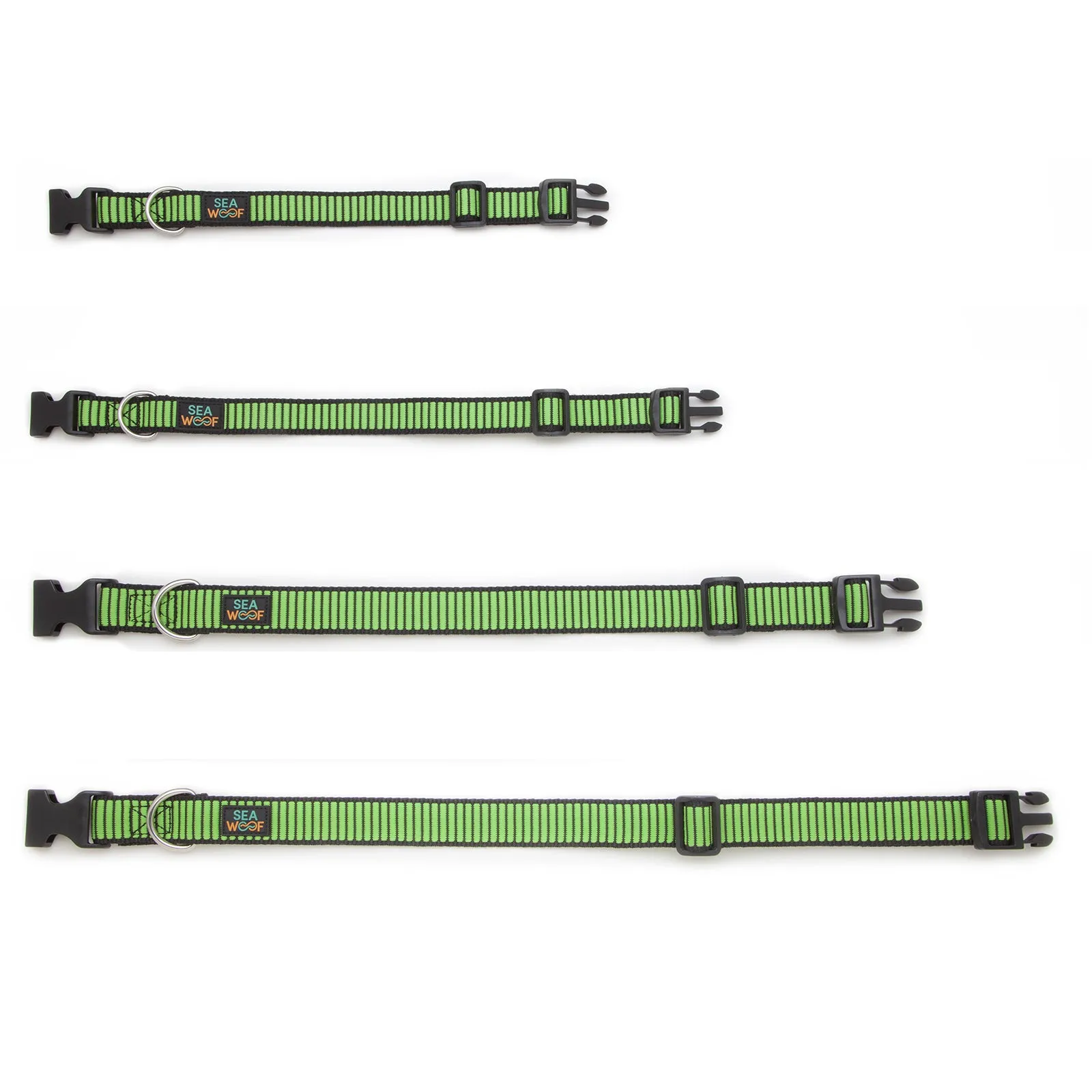 Seawoof Sturdy Dog Collar Silver/Black