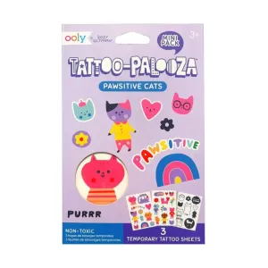 Temporary Mini Tattoo Palooza X Suzy: Pawsitive Cat - 3 Sheets