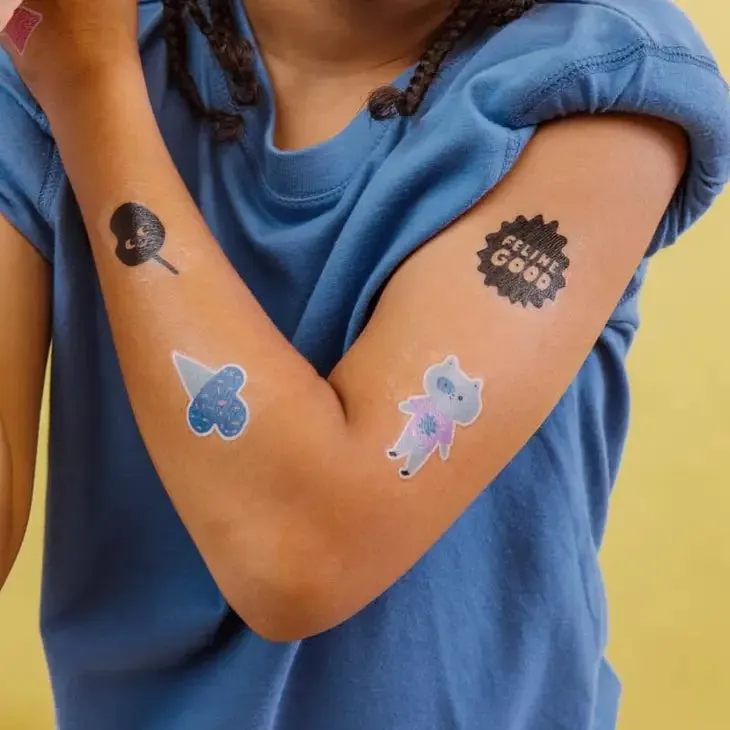 Temporary Mini Tattoo Palooza X Suzy: Pawsitive Cat - 3 Sheets