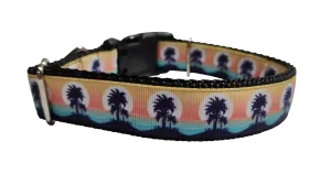 Tropical Sunsets Nylon Dog Collar